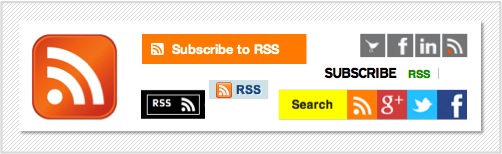 Examples of RSS feed icons