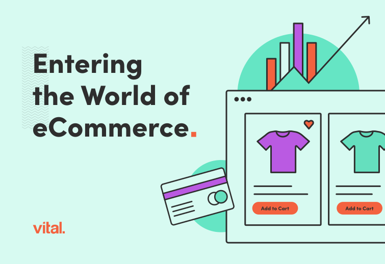 A vibrant digital marketplace inviting users to explore the vast opportunities of eCommerce and online shopping.