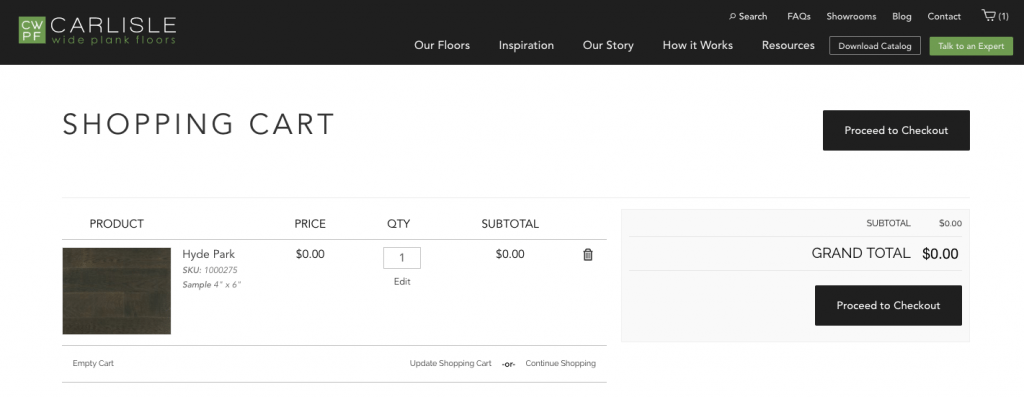 Vital Builds eCommerce Website for Luxury Wood Flooring Manufacturer - Carlisle 4 Screen Shot 2017 02 01 at 3.59.00 PM