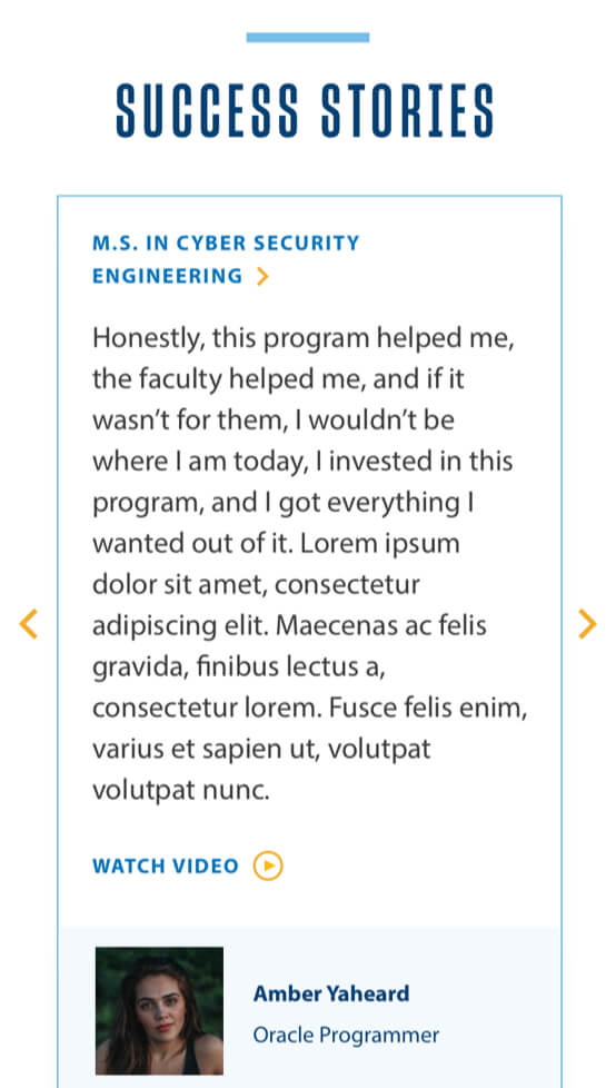 Element's mobile webpage