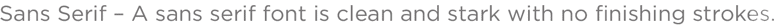 sans serif