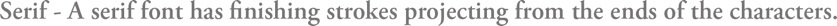 serif