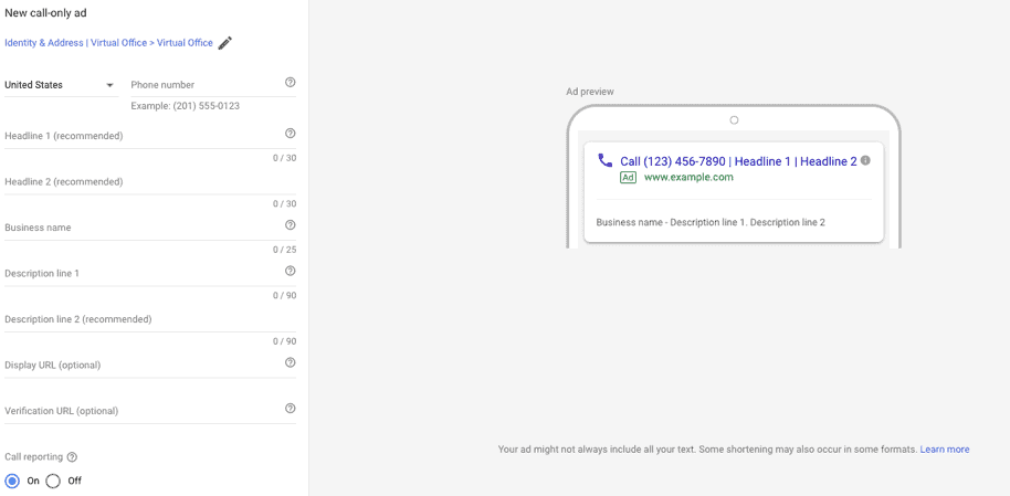 Pay-Per-Click Marketing: <br>A 'Nuts & Bolts' Guide 29 call only ad creation