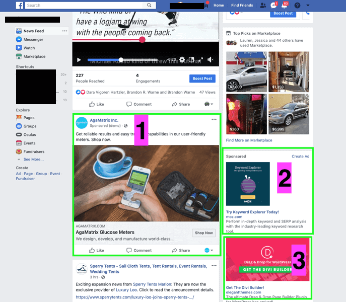 Pay-Per-Click Marketing: <br>A 'Nuts & Bolts' Guide 21 Facebook timeline example