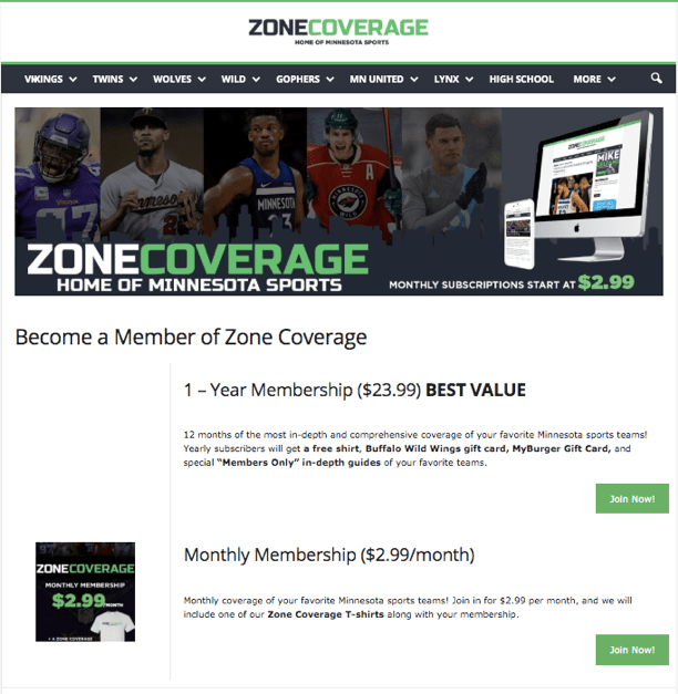 ZC Old Subscription Page