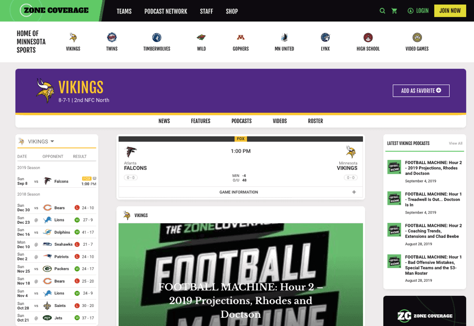 ZC New Team Pages – Vikings News 