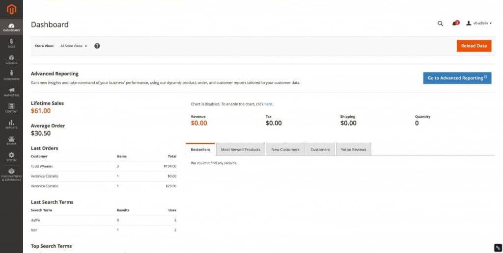Vital Design Magento Migration Dashboard_2