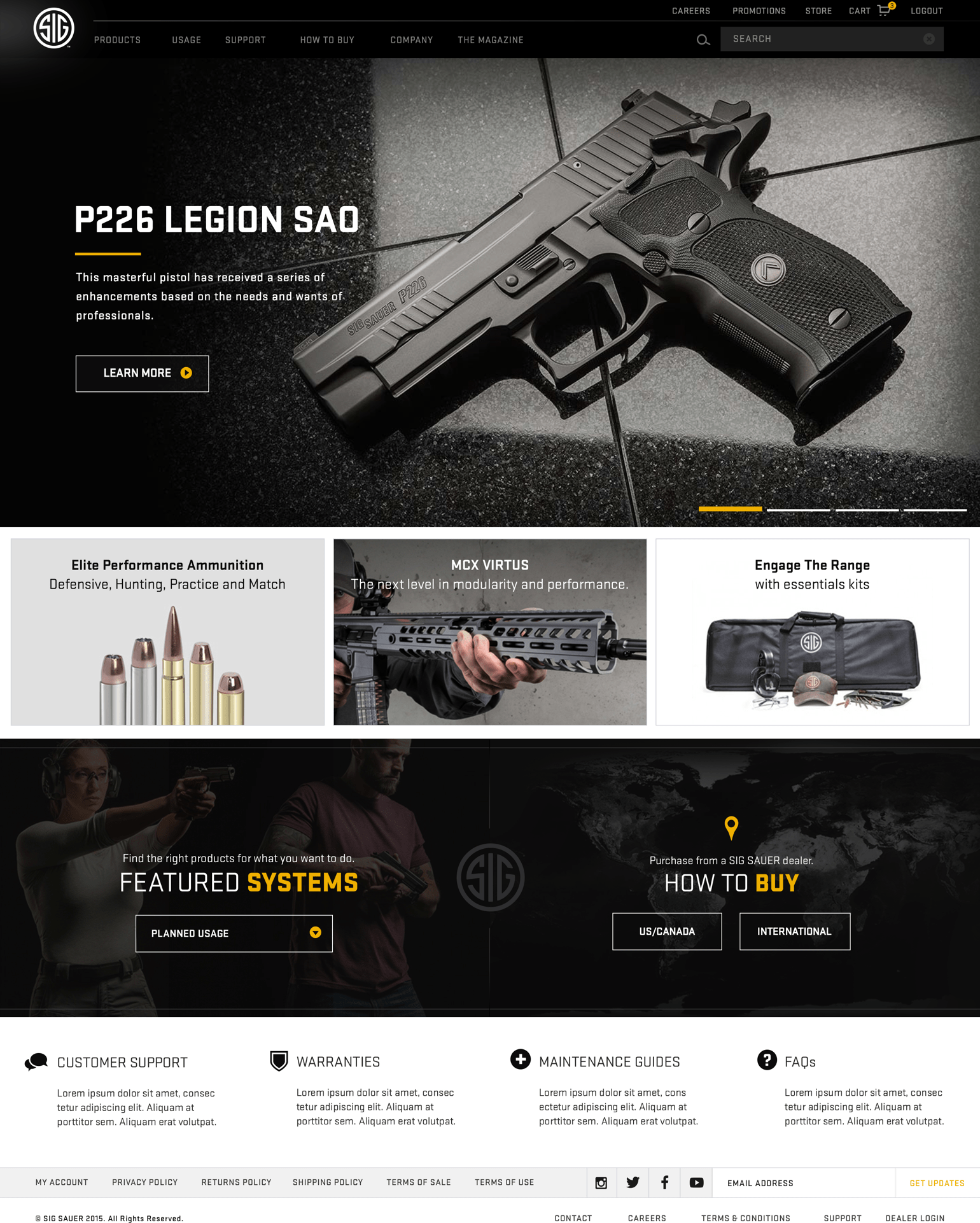 Sig Sauer | eCommerce Website 2 Sig Home 2