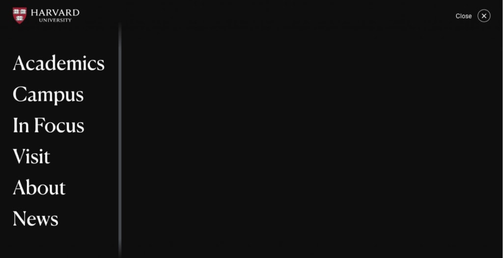 Higher Education Website Design UX: Harvard