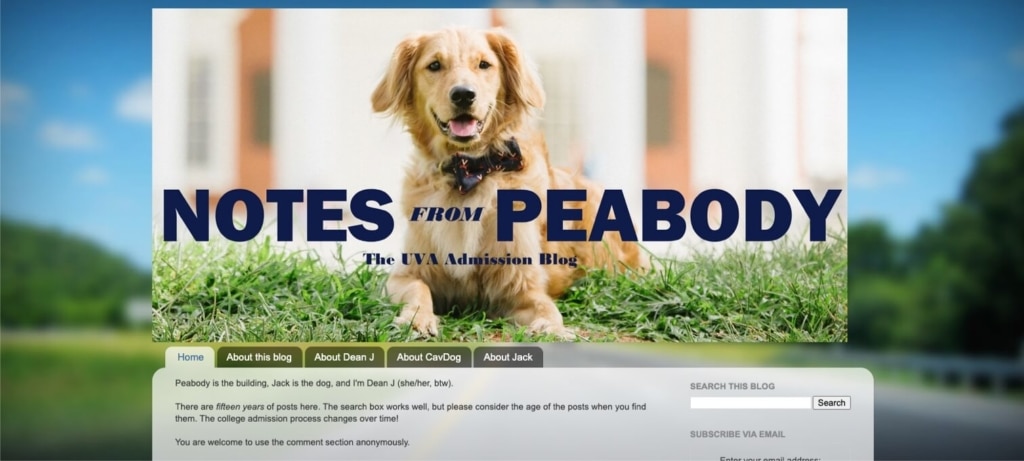 Higher Education Website Blogs: University of Virginia