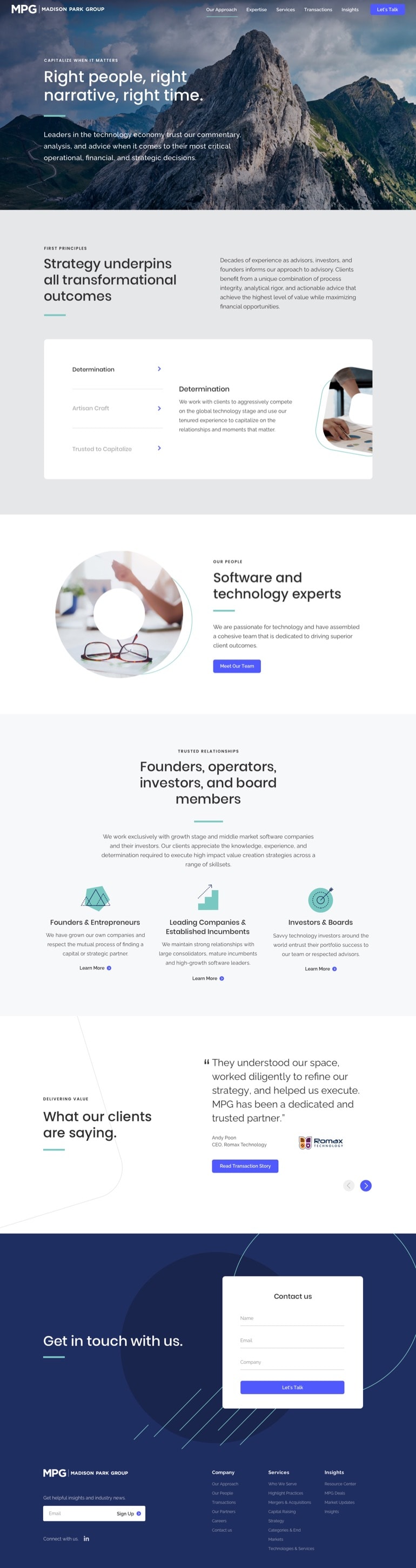 Madison Park Group Web Design Solution