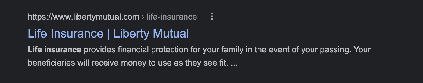 How to Make Your Site More Visible on Google 16 SERP Life Insurance 1