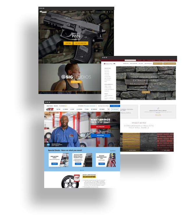Three Magento websites built by Vital