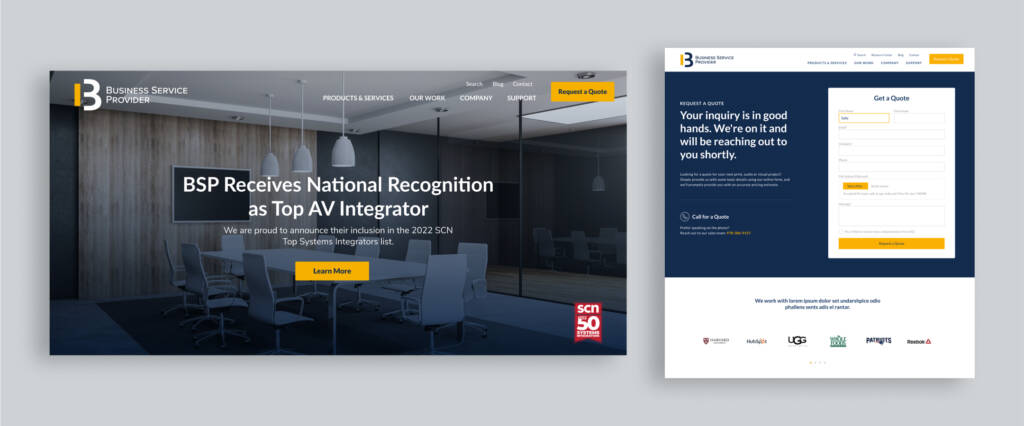 Business Service Provider | SEO | PPC 1 BSP Case Study Website