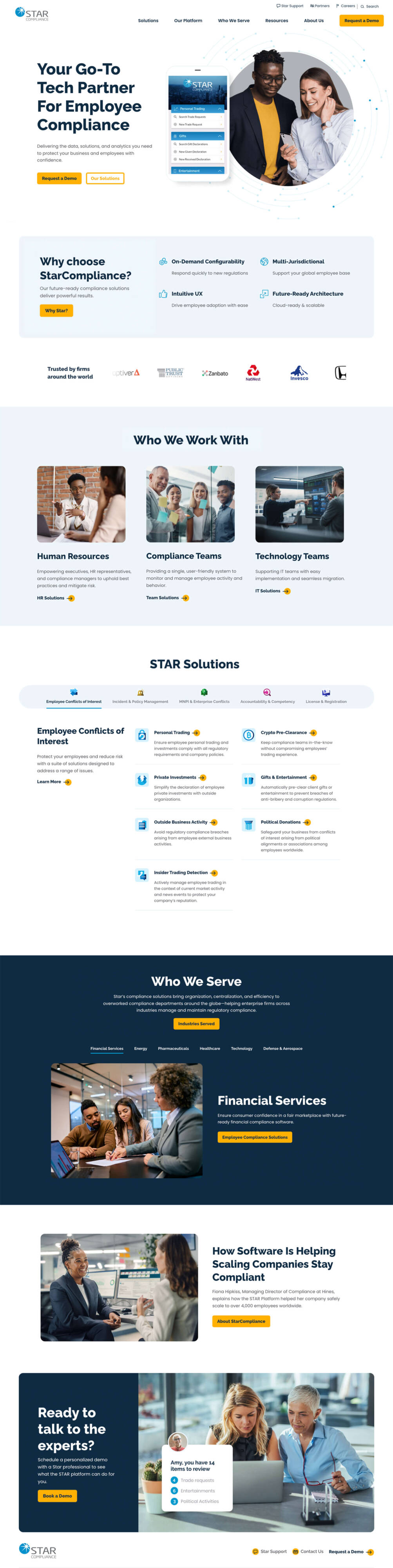 StarCompliance | Website 4 StarCompliance Homepage Mockup scaled